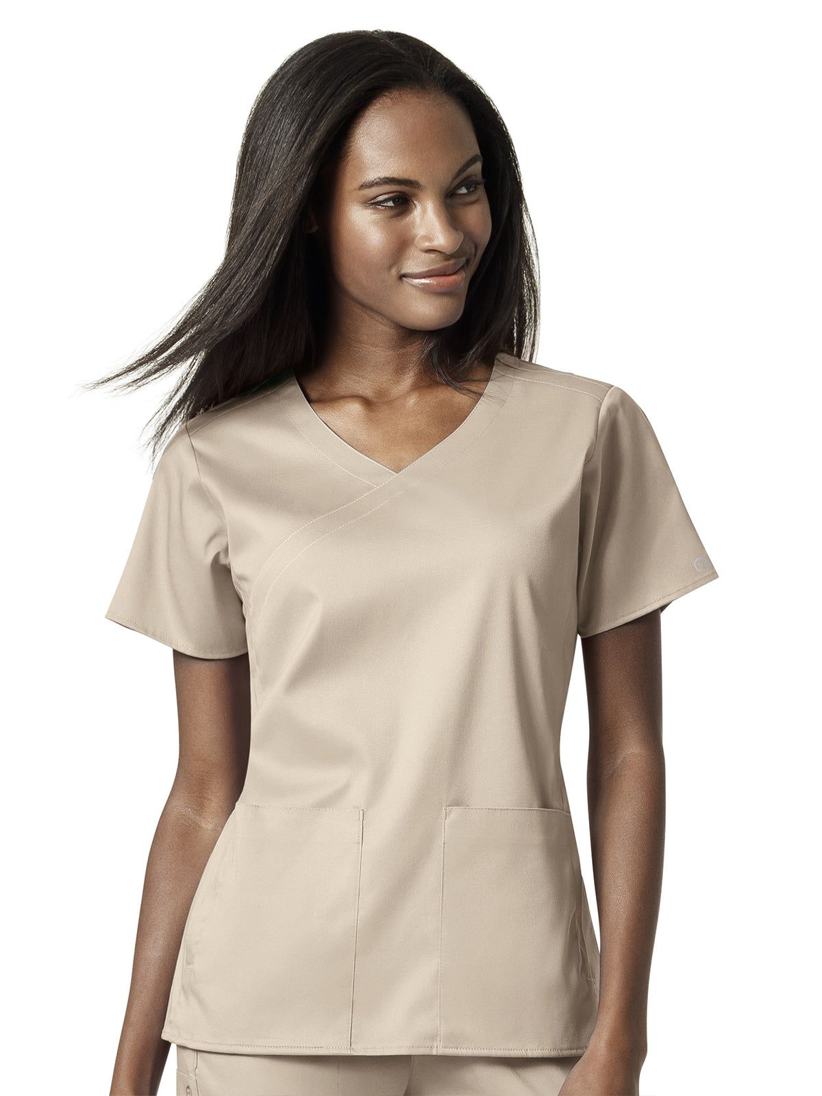 Women's 4 Pocket Wrap Top - 6519 - Khaki