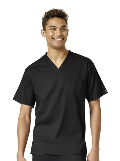 Men's Two-Pocket V-Neck Top - 6619 - Black