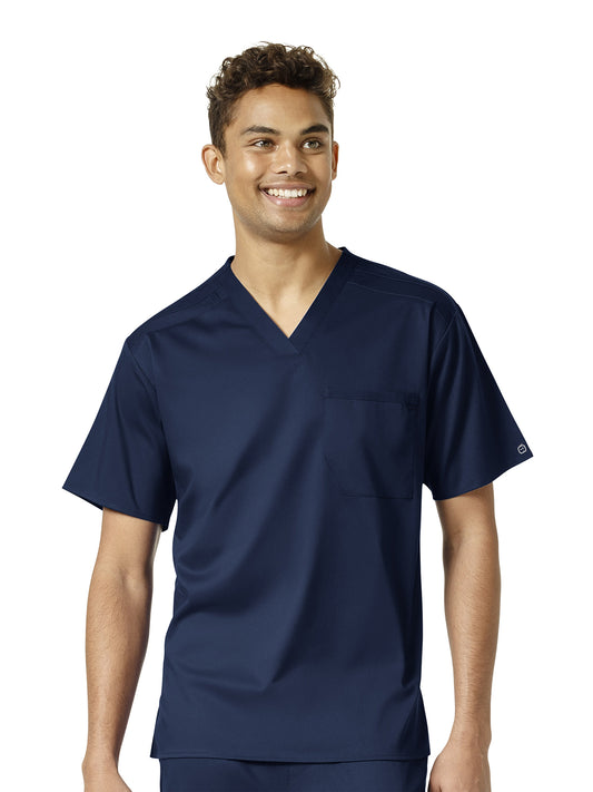 Men's Two-Pocket V-Neck Top - 6619 - Navy