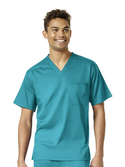 Men's Two-Pocket V-Neck Top - 6619 - Teal