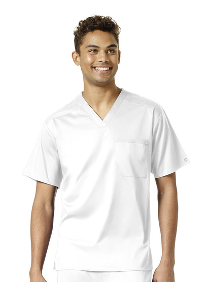 Men's Two-Pocket V-Neck Top - 6619 - White