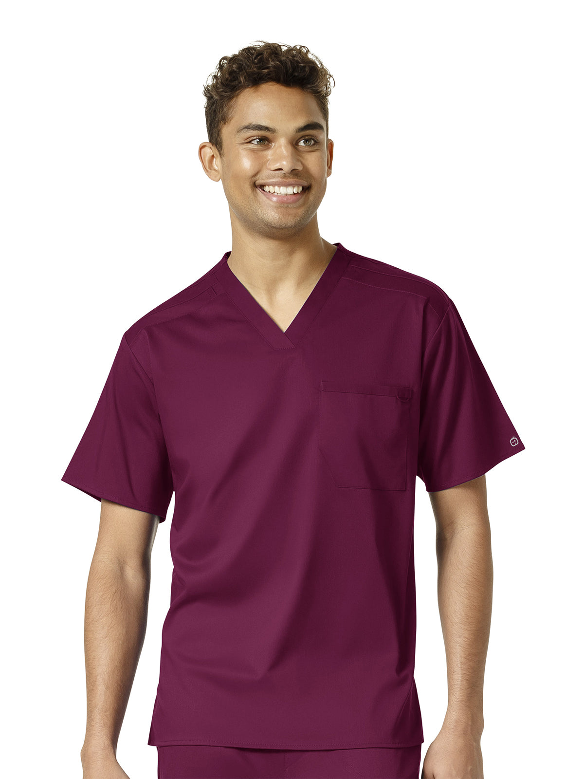 Men's Two-Pocket V-Neck Top - 6619 - Wine