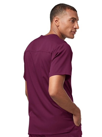 Men's Six-Pocket Multi-Pocket V-Neck Top - 6819 - Wine