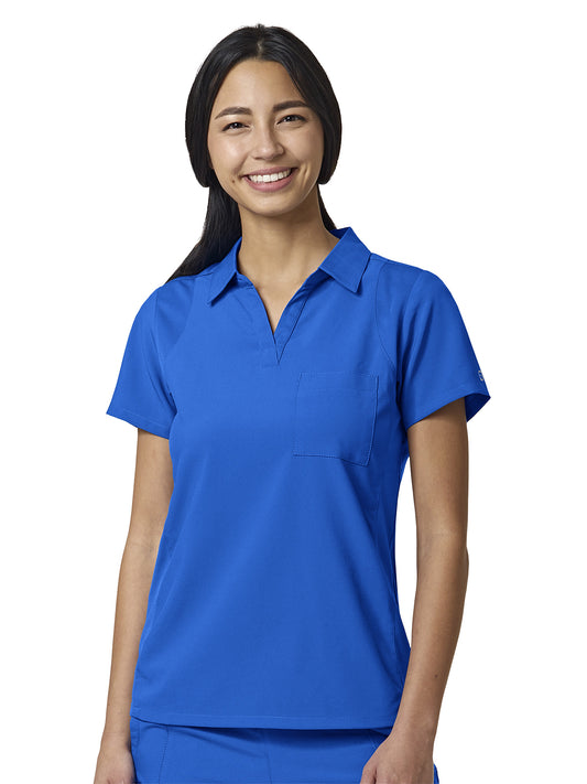 Women's One-Pocket Easy Comfort Placket Top - 6955 - Royal