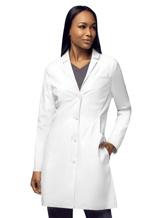 Women's Seven-Pocket 38" Full-Length Lab Coat - 7472 - White