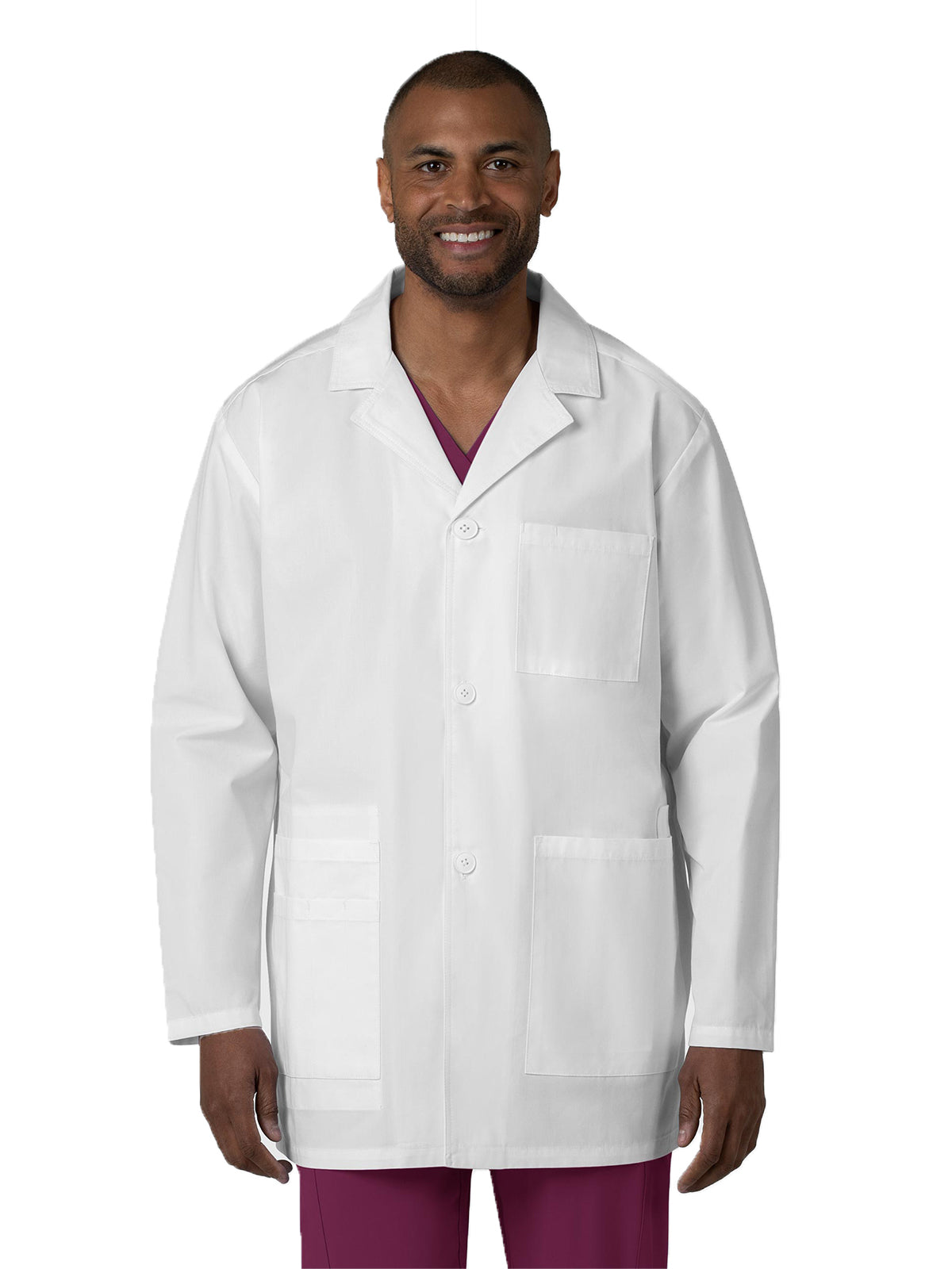 Unisex Nine-Pocket 33.5" Lab Coat - 7602 - White