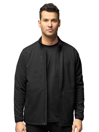 Men's Micro Fleece Zip Jacket - 8009 - Black
