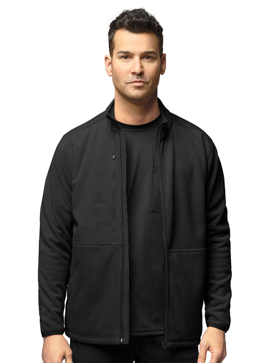 Men's Micro Fleece Zip Jacket - 8009 - Black