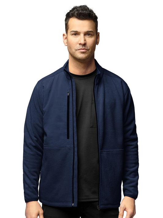 Men's Micro Fleece Zip Jacket - 8009 - Navy