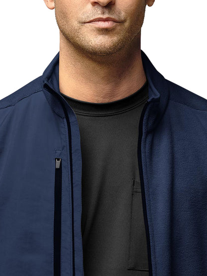Men's Micro Fleece Zip Jacket - 8009 - Navy