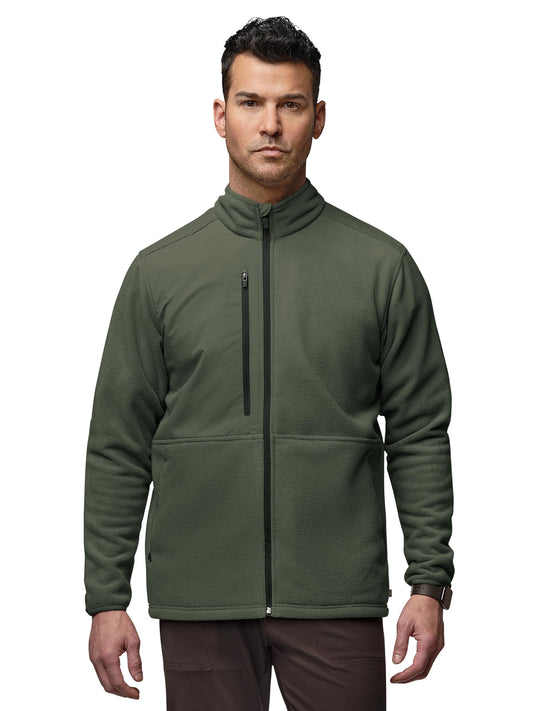 Men's Micro Fleece Zip Jacket - 8009 - Olive