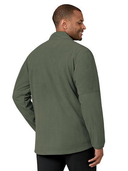 Men's Seven-Pocket Micro Fleece Zip Jacket - 8009 - Olive