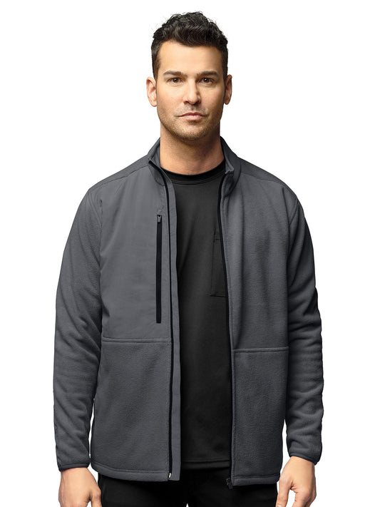 Men's Micro Fleece Zip Jacket - 8009 - Pewter