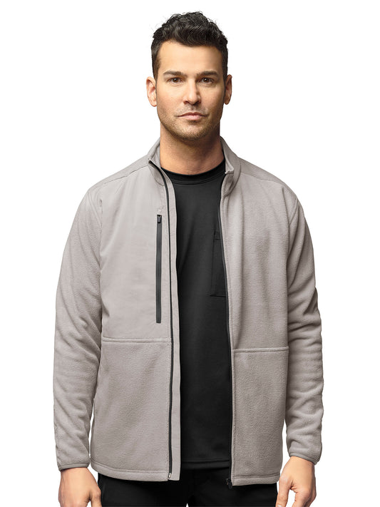 Men's Micro Fleece Zip Jacket - 8009 - Taupe