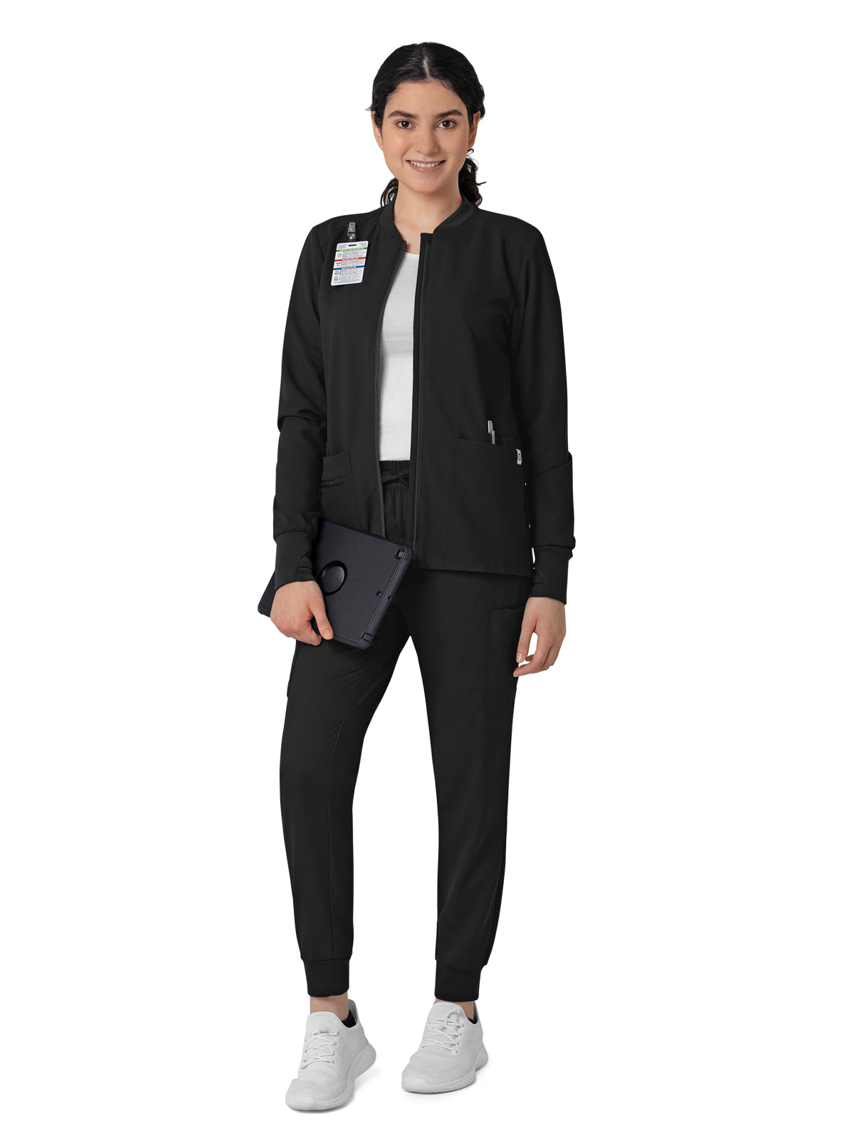 Women's Zip-Front Jacket - 8122 - Black