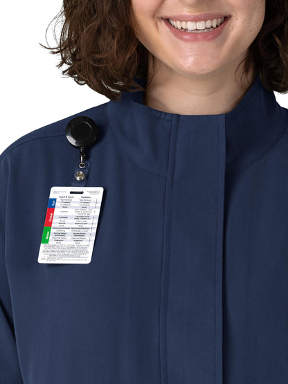 Women's Six-Pocket Packable Scrub Jacket - 8132 - Navy