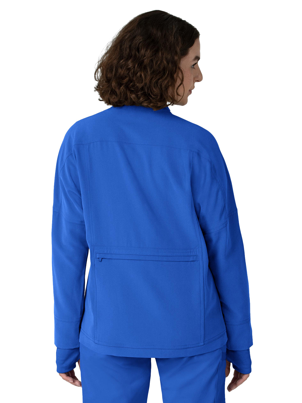 Women's Six-Pocket Packable Scrub Jacket - 8132 - Royal