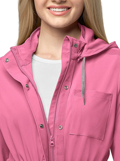 Women's Convertible Hood Jacket - 8134 - Rosebud