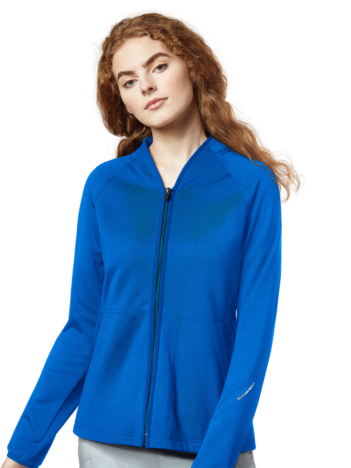 Women's Fleece Full Zip Scrub Jacket - 8209 - Royal