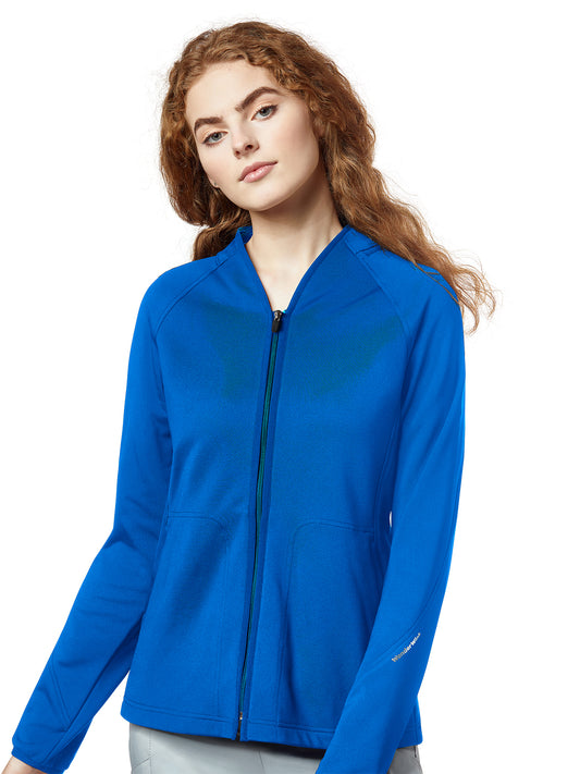 Women's Fleece Full Zip Scrub Jacket - 8209 - Royal