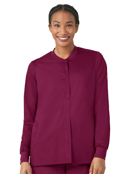 Men's Seven-Pocket V-Neck Top - 8219 - Wine