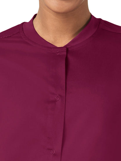 Men's Seven-Pocket V-Neck Top - 8219 - Wine