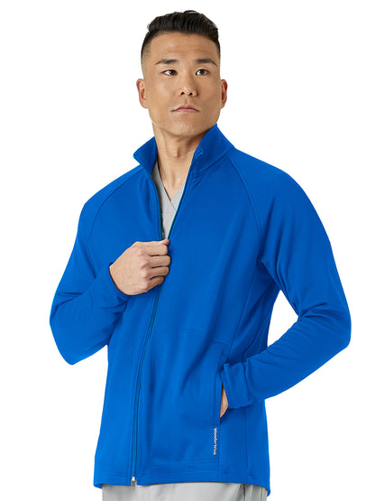 Men's Fleece Full Zip Scrub Jacket - 8309 - Royal