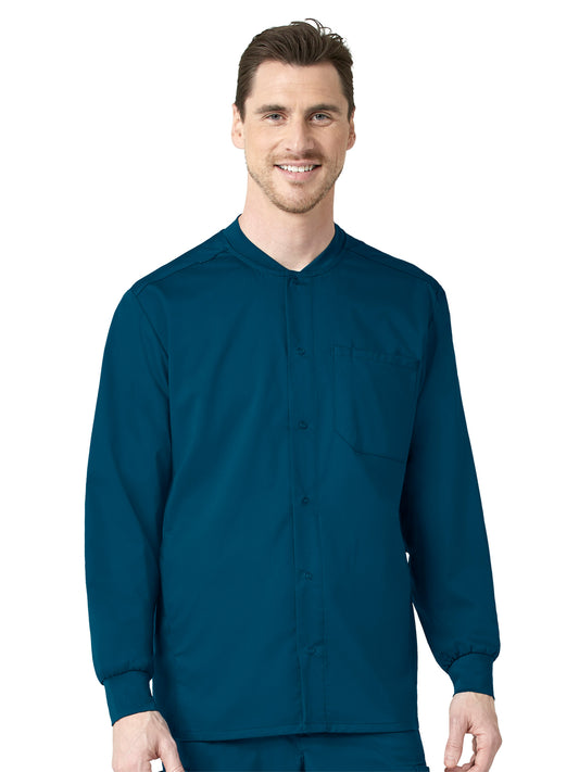 Men's Six-Pocket Snap-Front Warm-Up Jacket - 8319 - Caribbean