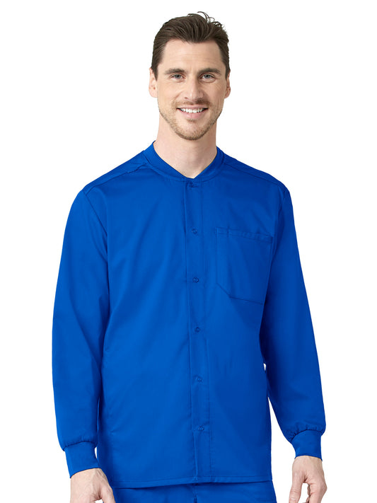 Men's Six-Pocket Snap-Front Warm-Up Jacket - 8319 - Royal