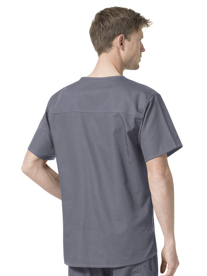 Men's Modern Fit Ripstop Chest Pocket Top - C16418 - Pewter