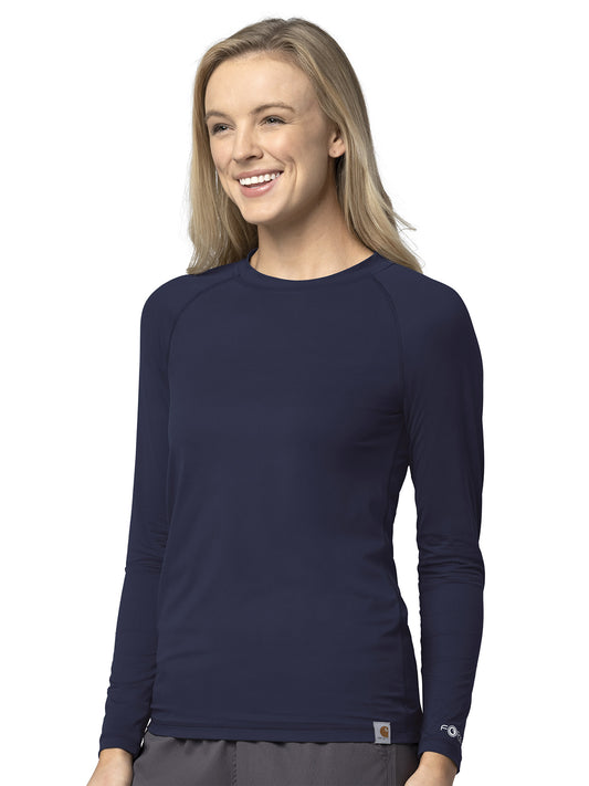 Women's Modern Fit Long Sleeve Tee - C31002 - Navy