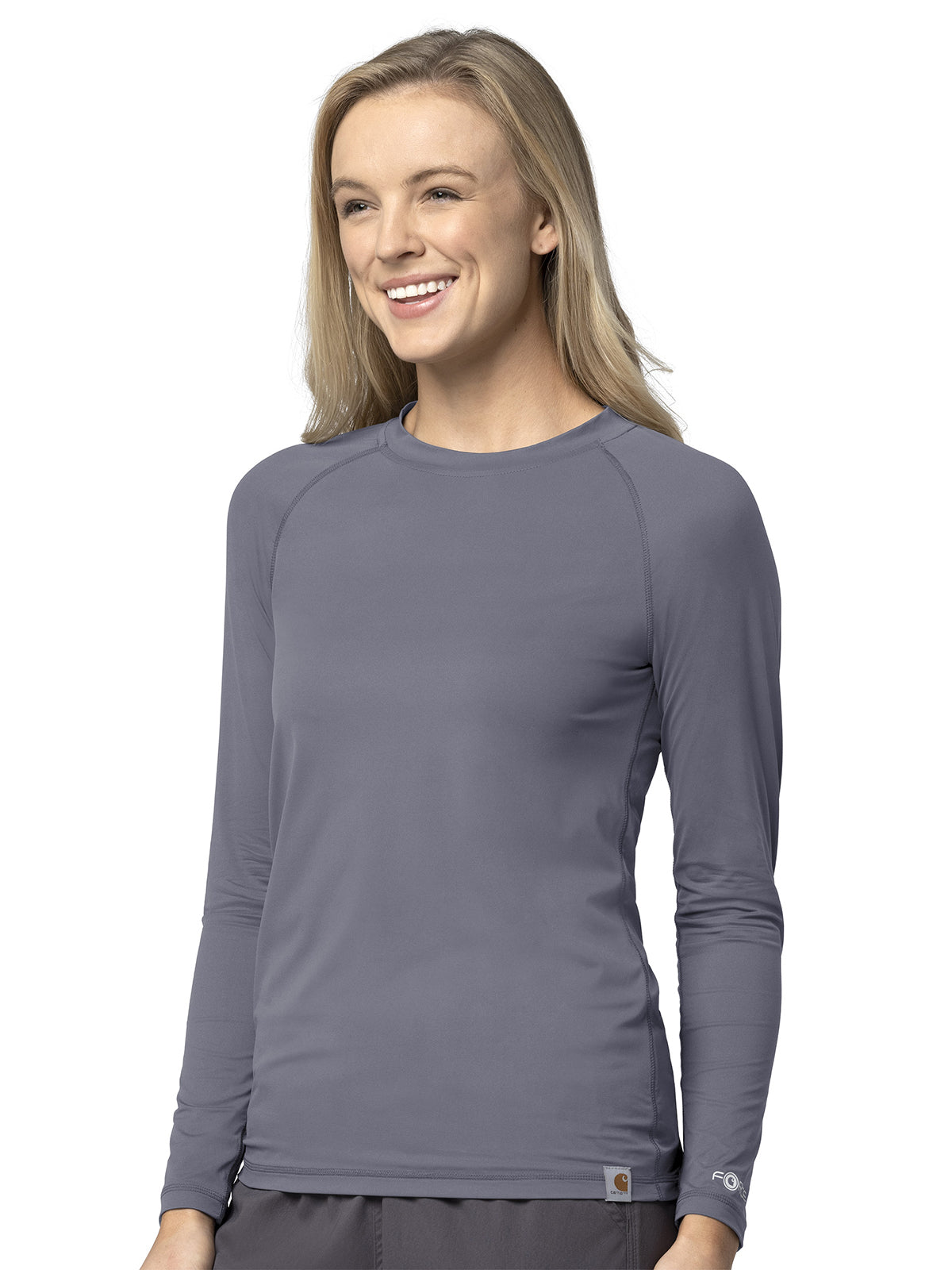 Women's Modern Fit Long Sleeve Tee - C31002 - Pewter