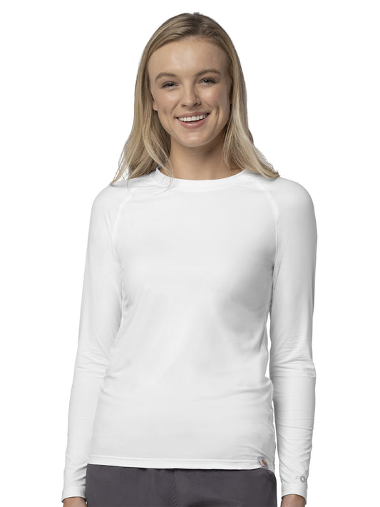 Women's Modern Fit Long Sleeve Tee - C31002 - White