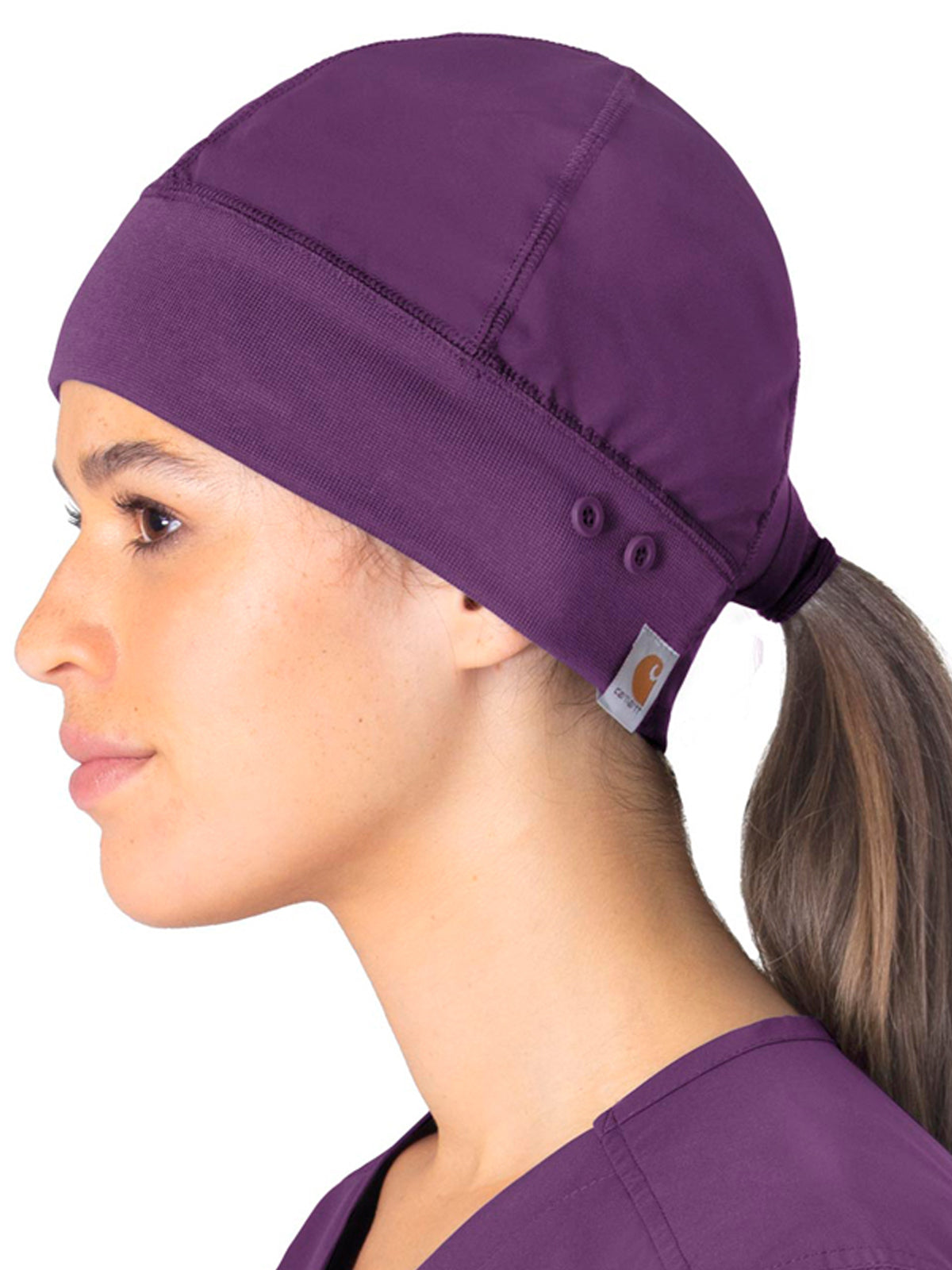 Unisex Modern Fit Scrub Cap Beanie - C40013 - Eggplant