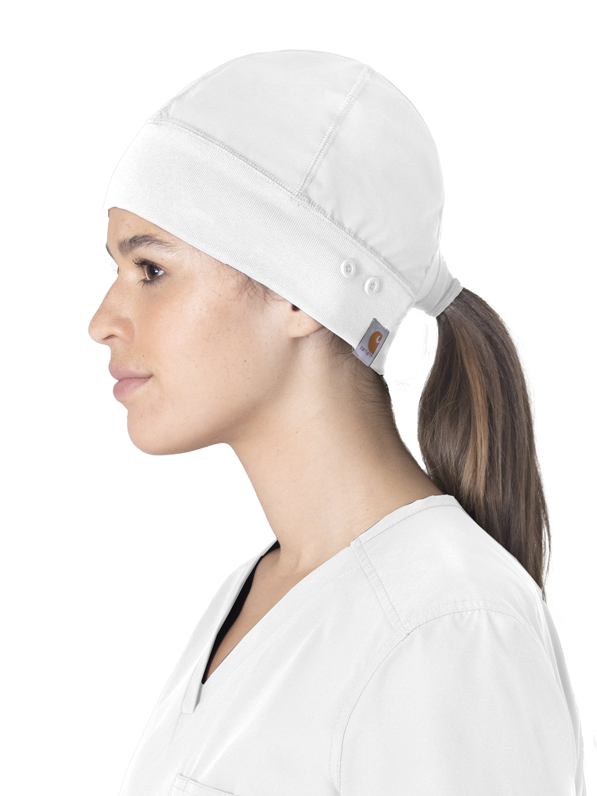 Unisex Modern Fit Scrub Cap Beanie - C40013 - White