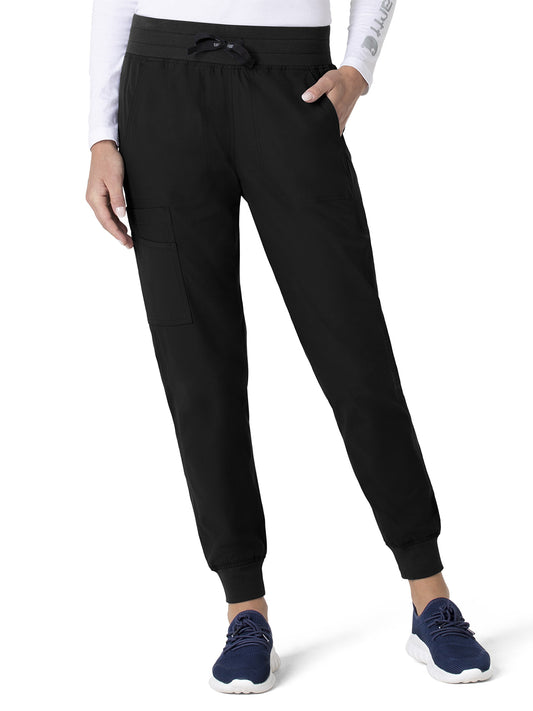 Women's Seven-Pocket Modern Fit Jogger Pant - C51113 - Black