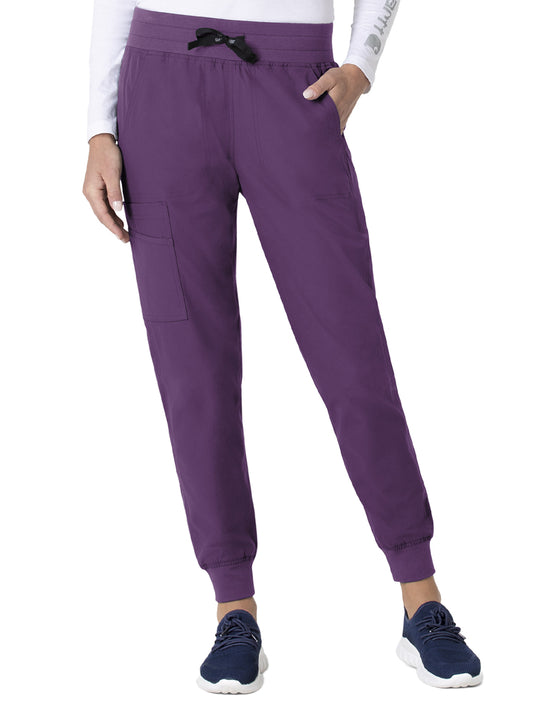 Women's Seven-Pocket Modern Fit Jogger Pant - C51113 - Eggplant