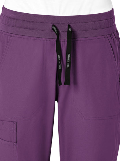 Women's Seven-Pocket Modern Fit Jogger Pant - C51113 - Eggplant