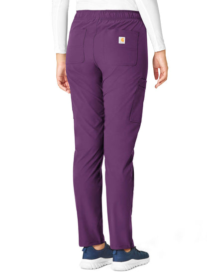 Women's Nine-Pocket Modern Fit Straight Leg Pant - C51213 - Eggplant