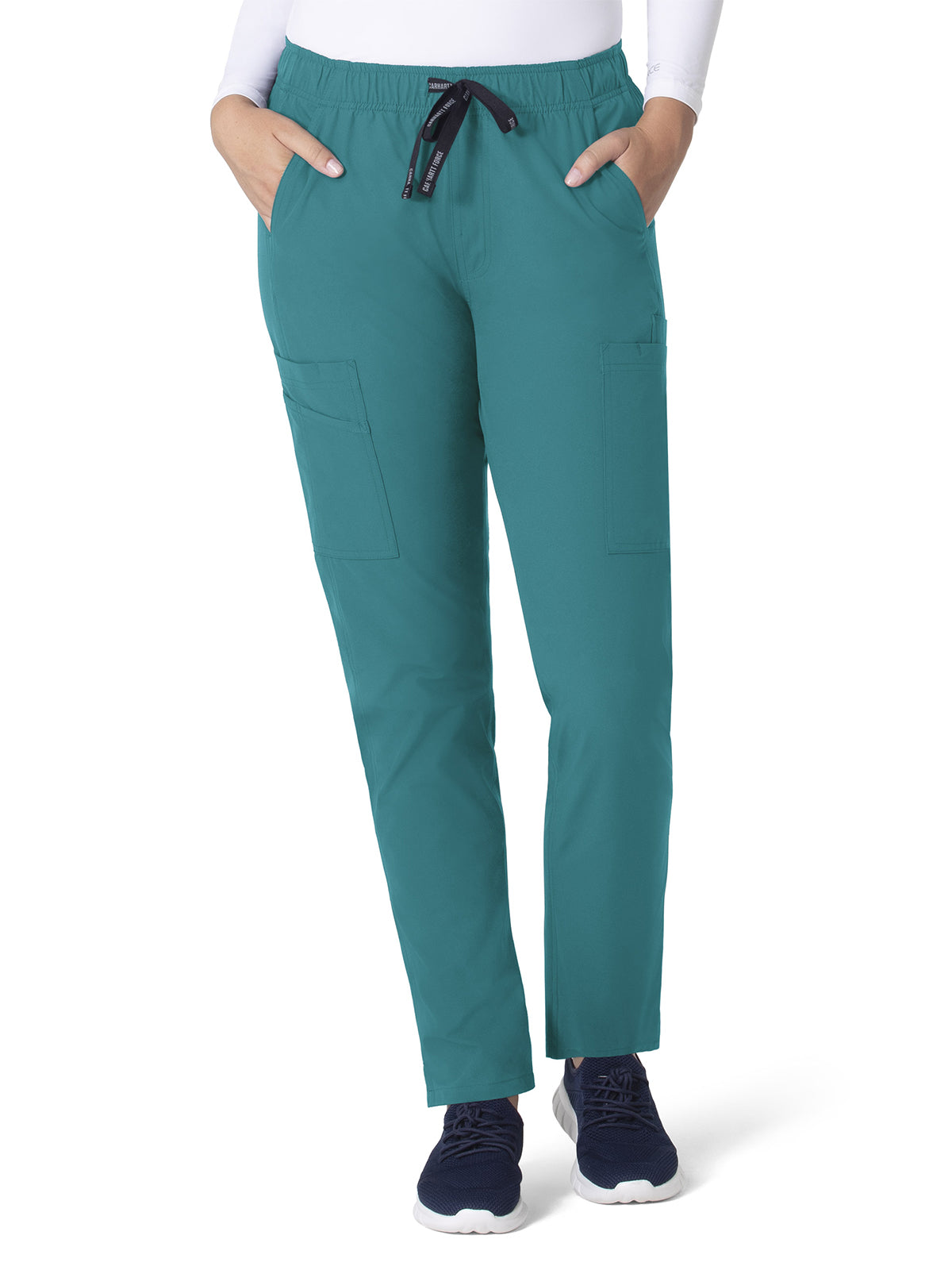 Women's Nine-Pocket Modern Fit Straight Leg Pant - C51213 - Teal Blue