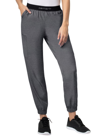 Women's Seven-Pocket Comfort Cargo Jogger Pant - C54106 - Charcoal Heather