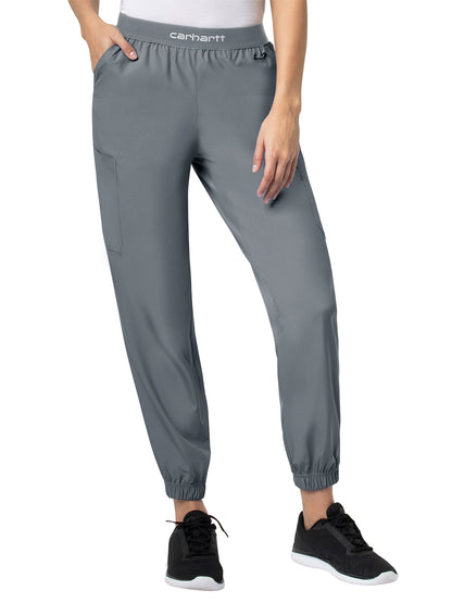 Women's Seven-Pocket Comfort Cargo Jogger Pant - C54106 - Pewter