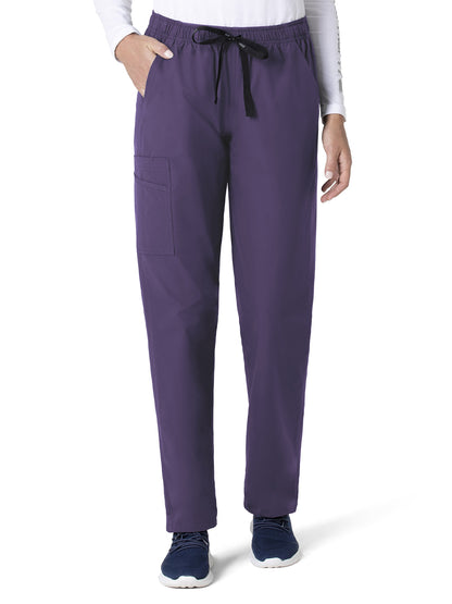 Unisex Six-Pocket Elastic Waist Pant - C55013 - Grape