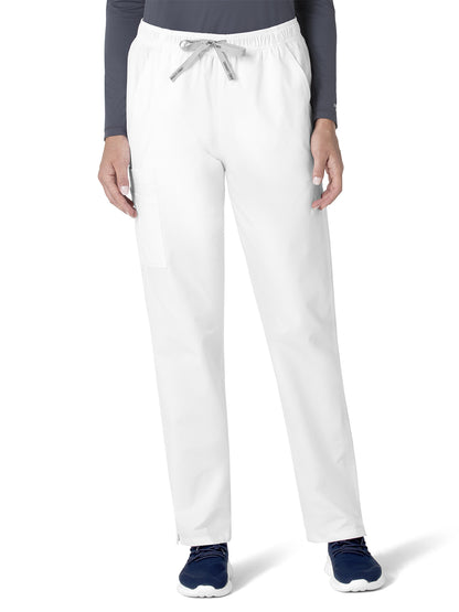 Unisex Six-Pocket Elastic Waist Pant - C55013 - White