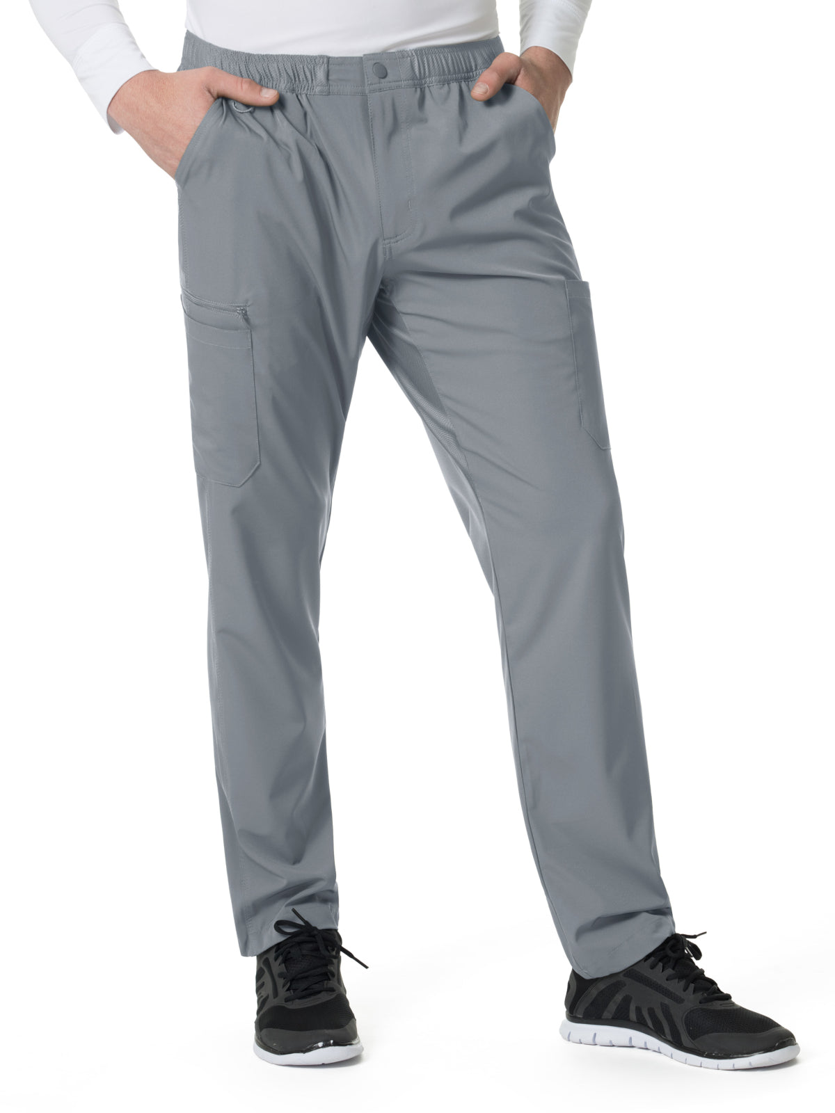 Men's Twelve-Pocket Twill Straight Leg Pant - C55106 - Pewter