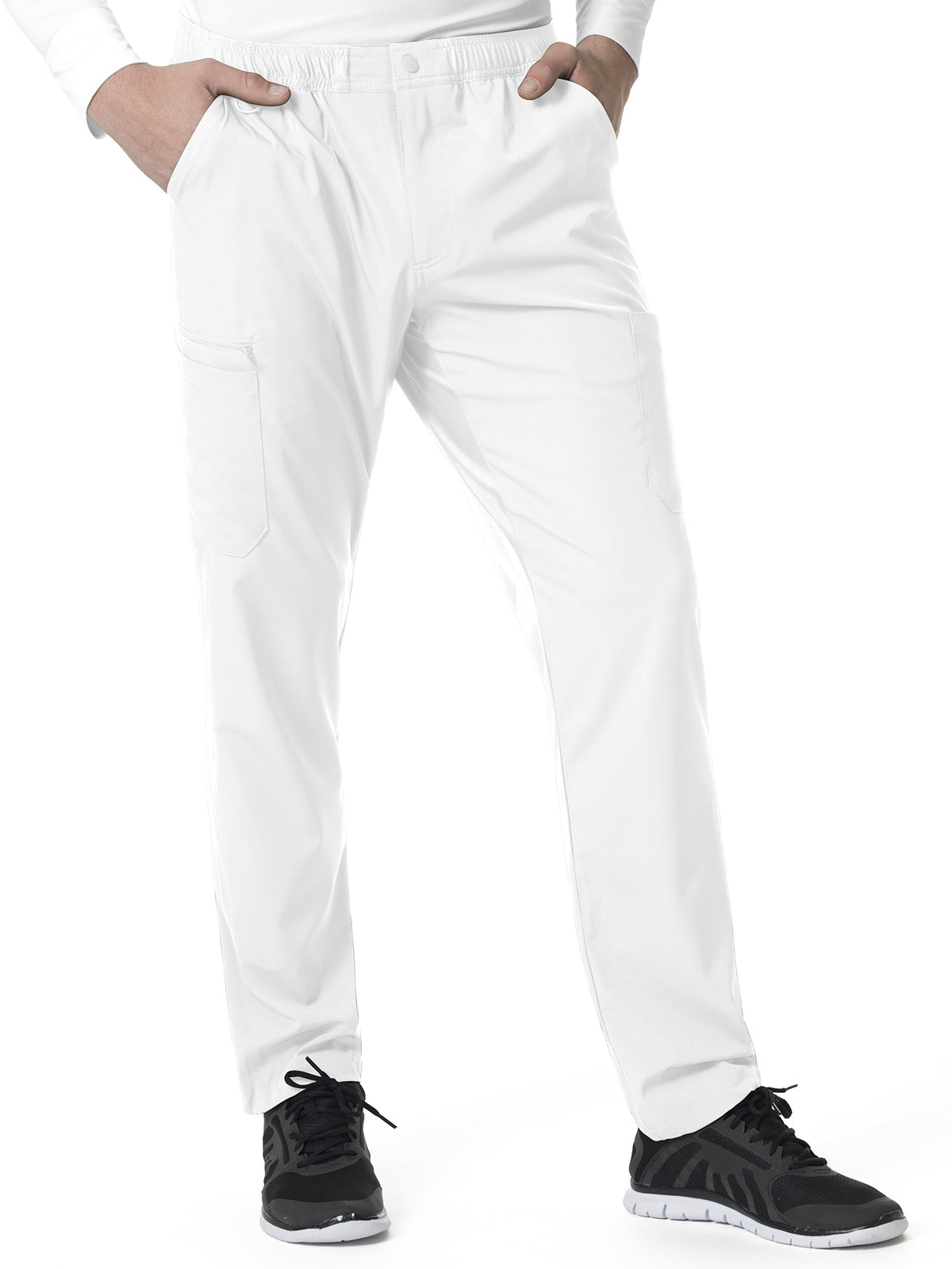 Men's Twelve-Pocket Twill Straight Leg Pant - C55106 - White