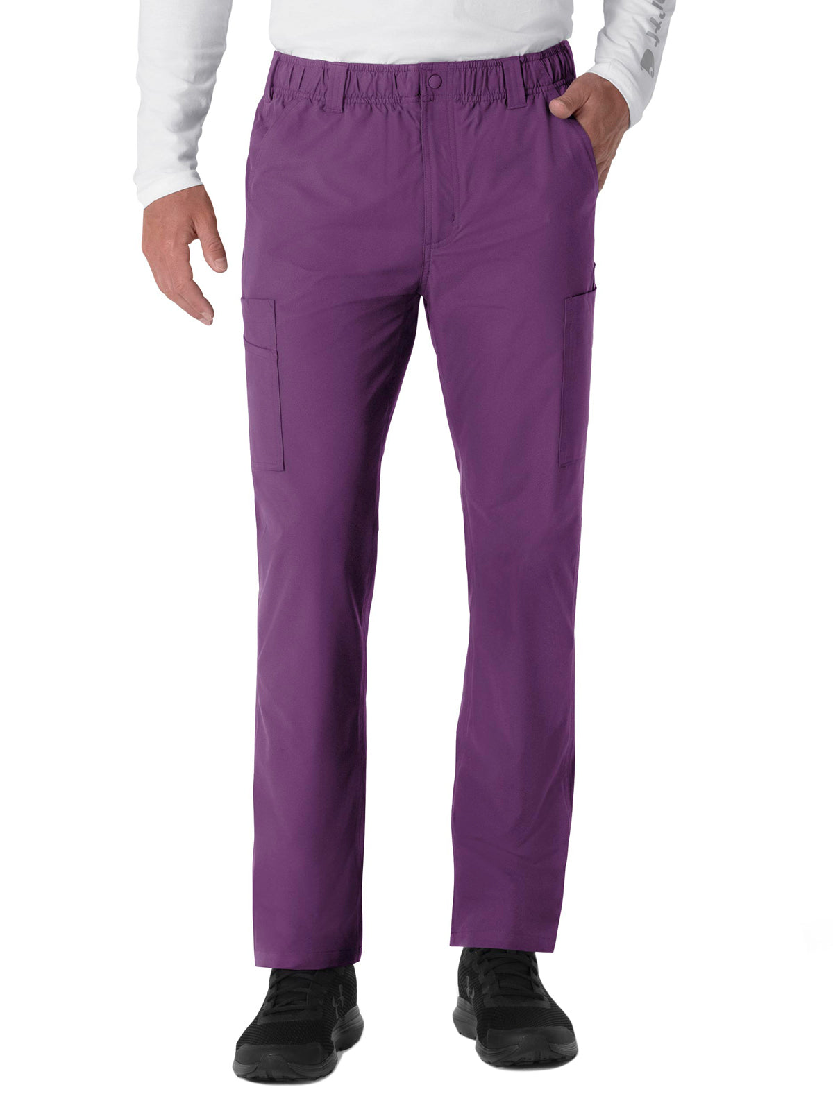 Men's Nine-Pocket Straight Leg Cargo Pant - C56113 - Eggplant