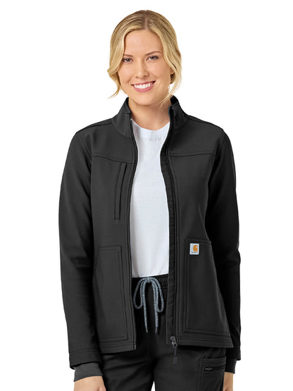 Women's Bonded Fleece Jacket - C81023 - Black – Scrub Authority