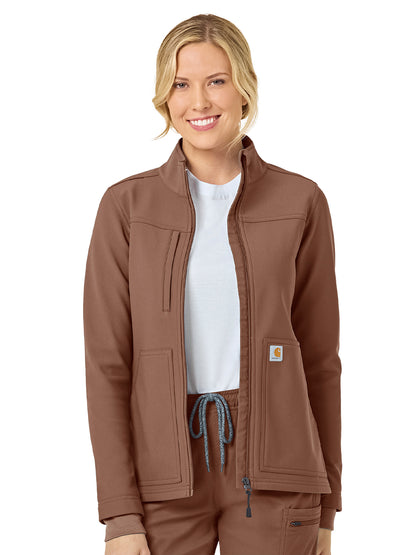 Women's Bonded Fleece Jacket - C81023 - Nutmeg
