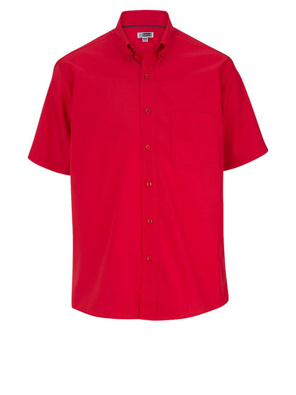 Men's Lightweight Short Sleeve Poplin Shirt - 1245 - Red